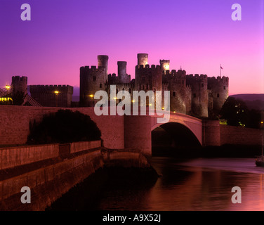 CONWY CASTLE FLUSSES CONWY GWYNEDD NORDWALES UK Stockfoto