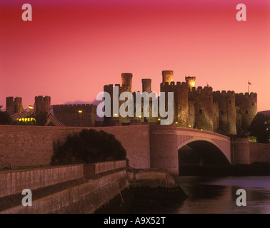 CONWY CASTLE FLUSSES CONWY GWYNEDD NORDWALES UK Stockfoto