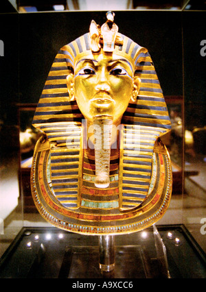 Die Totenmaske von Tutanchamun im ägyptischen Museum in Kairo Ägypten pharaoah Stockfoto