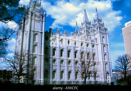 Salt Lake City Utah USA Temple Square Tempel Stockfoto