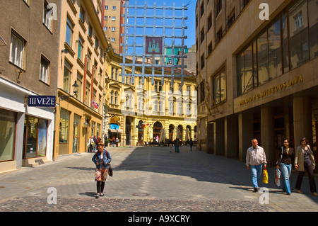 Laurinská Straße mit Wappen in Bratislava Slowakei EU Stockfoto