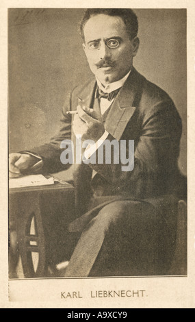 Karl-Liebknecht-Postkarte Stockfoto