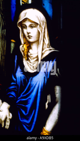 Rebecca in St. Martins Kirche Epsom Surrey England Glasmalerei Stockfoto