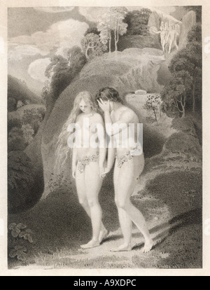 Adam und Eva lassen Stockfoto