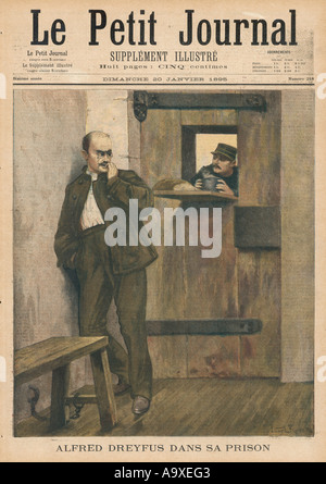 Dreyfus im Gefängnis 1895 Stockfoto