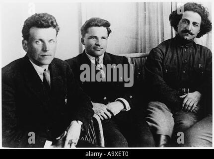 Sergei Kirow Fjodor Raskolnikow und Sergo Ordschonikidse Stockfoto