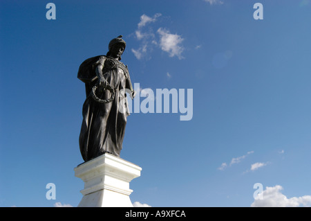 Bronzestatue von Britannia am National Memorial Arboretum in Burton-Upon-Trent Stockfoto