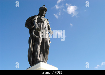 Bronzestatue von Britannia am National Memorial Arboretum in Burton-Upon-Trent Stockfoto