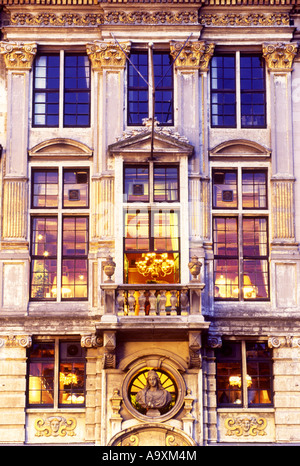 DE-GULDEN-BOOT (LA CHALOUPE D ODER) RESTAURANT GRAND PLACE BRÜSSEL BELGIEN Stockfoto