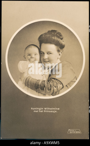 Wilhelmina niederländischen 1909 Stockfoto