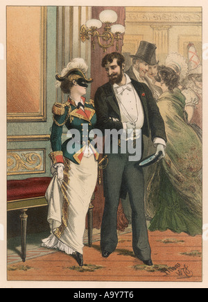 Maskerade Spanien 1878 Stockfoto