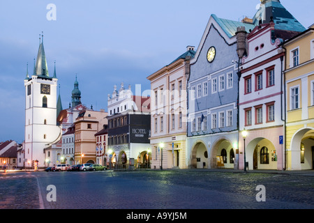 Historische alte Stadt Litomerice Labe, Elbe, Nordböhmen, Tschechien Stockfoto