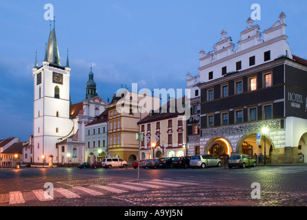 Historische alte Stadt Litomerice Labe, Elbe, Nordböhmen, Tschechien Stockfoto