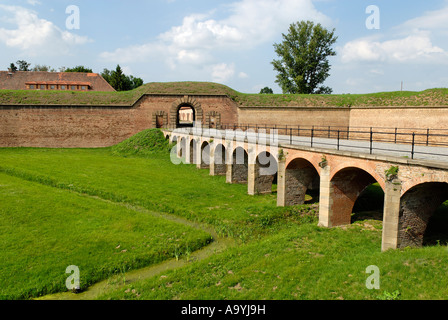 Gestapogefängnis kleine Festung Theresienstadt Theresienstadt, Nordböhmen, Tschechische Republik Stockfoto