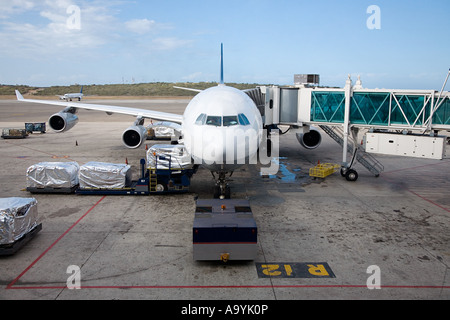 Vorbereitung von Flugzeug Stockfoto