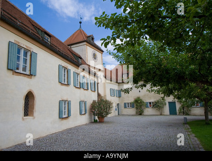 Innenhof von Schloss Blutenburg, München, Bayern, Deutschland Stockfoto