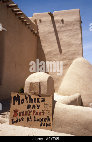 "Muttertag"Taos Rancho"Kirche,"New Mexico", USA" Stockfoto