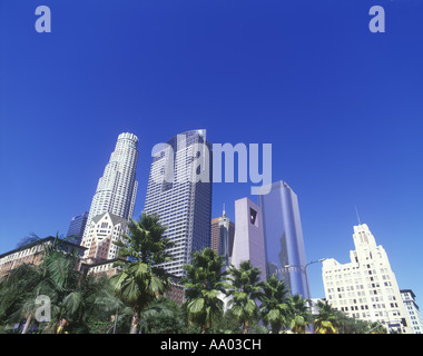 PERSHING SQUARE SKYLINE VON DOWNTOWN LOS ANGELES KALIFORNIEN USA Stockfoto