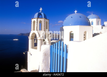 Kirche auf der Insel Santorini in Griechenland Stockfoto