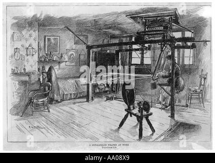 Seidenweberin 1855 Stockfoto
