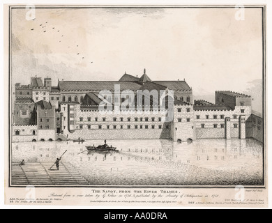 Savoy Palace von Themse Stockfoto