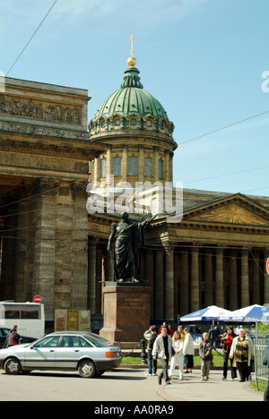 Kathedrale unserer Dame von Kazan am Newski Prospekt St. Petersburg Russland Stockfoto