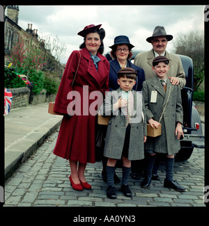 1940er Jahre Familie Stockfoto