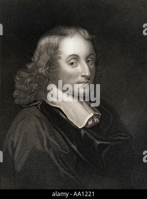 Blaise Pascal, 1623 - 1662. Französischer Mathematiker, Physiker, Erfinder, Schriftsteller und katholischer Theologe. Stockfoto