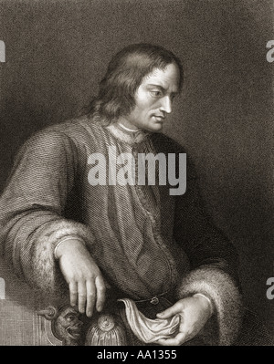 Lorenzo de' Medici aka Lorenzo der Prächtige, 1449 - 1492. Florentiner Magnat, Diplomat, Politiker und Patronin der Gelehrten, Künstler und Dichter. Stockfoto