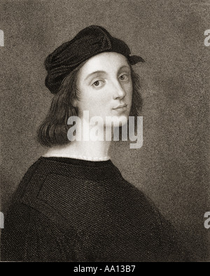 Raffaello Sanzio da Urbino, 1483-1520, bekannt als Raphael. Italienischen Maler und Architekt der Renaissance. Stockfoto