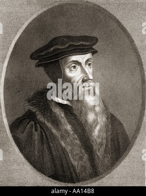 Johannes Calvin, geboren Jehan Cauvin, 1509 - 1564. Französischer Theologe, Pfarrer und Reformator Stockfoto