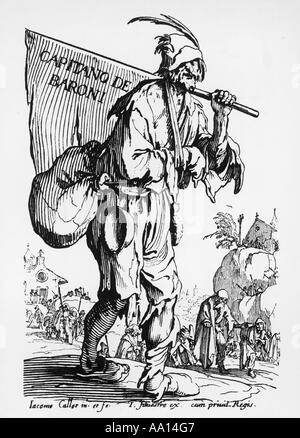 17. Jahrhundert Bettler Stockfoto