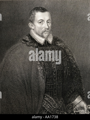 Sir Thomas Bodley, 1545 - 1613. Englischer Diplomat, Gelehrter, Manuskript Sammler, Gründer der Bodleian Library in Oxford. Stockfoto