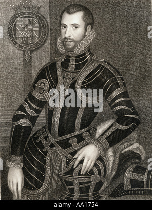 Walter Devereux, 1. Earl of Essex, 1541 - 1576. Viscount Hereford, Lord Ferrers, Herr Bourchier. Englischer Soldat. Stockfoto