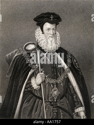 William Cecil, erster Baron Burghley, 1520 - 1598. Englische Staatsmann, Chefberater von Königin Elizabeth I. und Lord High Treasurer. Stockfoto