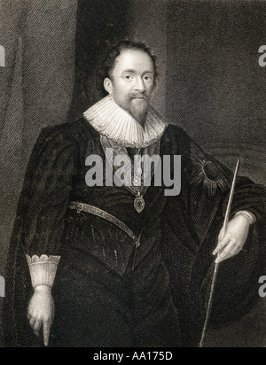 William Herbert, 3rd Earl of Pembroke, 1580 - 1630. Englischer Edelmann, Politiker, höfling und Lord Chamberlain. Stockfoto