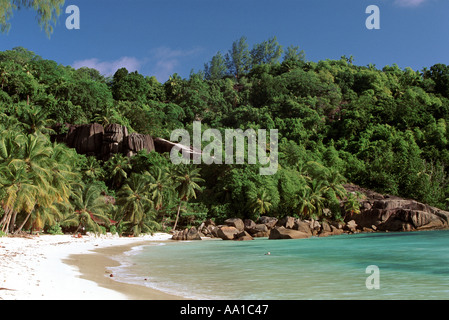 Seychellen Insel Mahé Takamaka Bucht Stockfoto