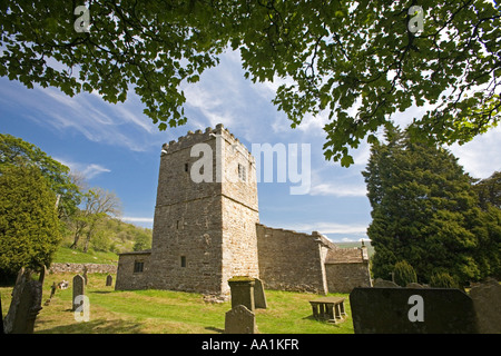 St. Michael und alle Engel Kirche, Hubberholme, Yorkshire Dales Stockfoto