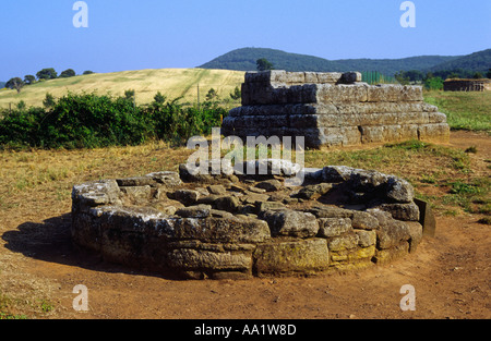 Populonia Necropoli etruskischen Grab Toskana Italien Stockfoto