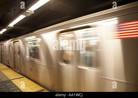 U-Bahn-Zug, New York City, New York, USA Stockfoto