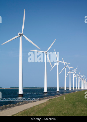 Windpark, Flevoland, Niederlande Stockfoto