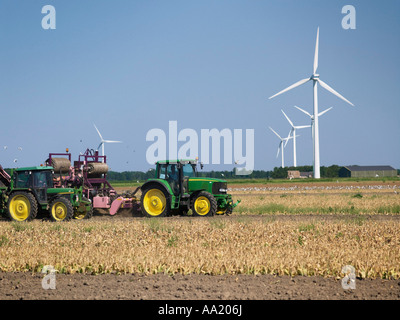 Windpark, Flevoland, Niederlande Stockfoto