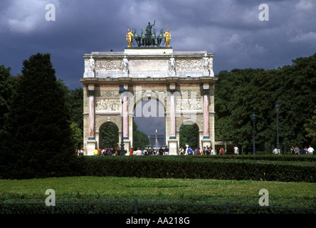 Arc De Triomph du Carrousel 1805 Jardin des Tuileries Paris Frankreich Europa Stockfoto