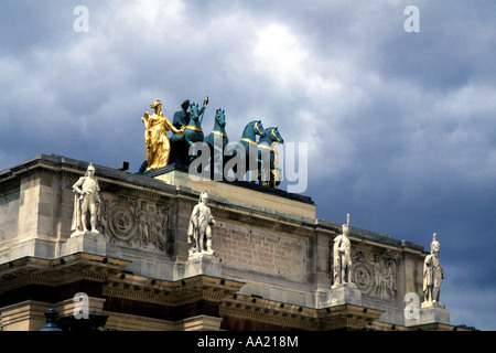 Arc de Triomph du Carrousel 1805 Jardin des Tuileries Paris Frankreich Stockfoto