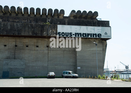 La Base Sous Marine Kunst Veranstaltungsort ursprünglich eine deutsche U-Boot Basis Bordeaux Gironde Frankreich Europa Stockfoto