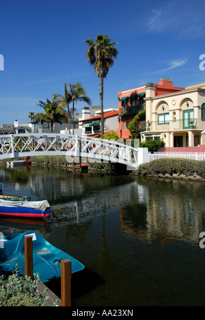 Venedig-Canal in der Nähe von Venice Beach, Los Angeles, Kalifornien USA Stockfoto