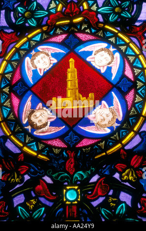 Frankreich, Paris, Glasfenster in der Kirche Stockfoto
