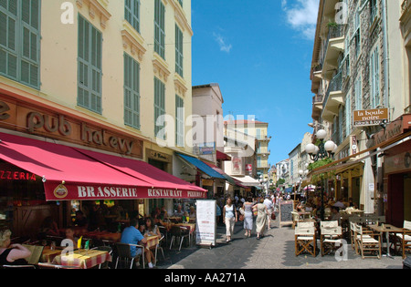 Restaurants und Cafés in der Stadt-Zentrum, Rue Halévy, Nizza, Frankreich Stockfoto