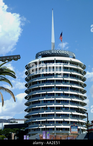 Capitol Records Building, Hollywood, Los Angeles, Kalifornien Stockfoto