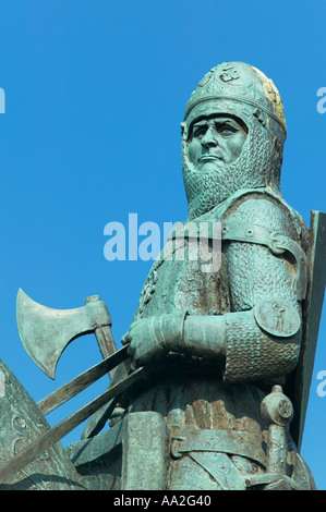 Statue von Robert the Bruce in der Borestone, Bannockburn, Stirling, Scotland Stockfoto